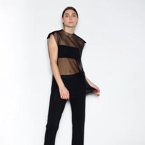 Marie Saint Pierre Black Sheer Women's Tunic - Bronte - NWT!